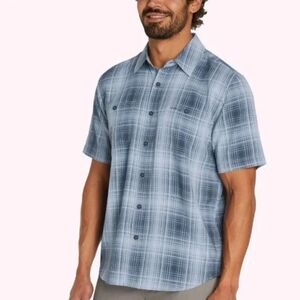 NEW Orvis Men's Tech Short Sleeve Shirt UPF30 quick dry w/sunglass wipe